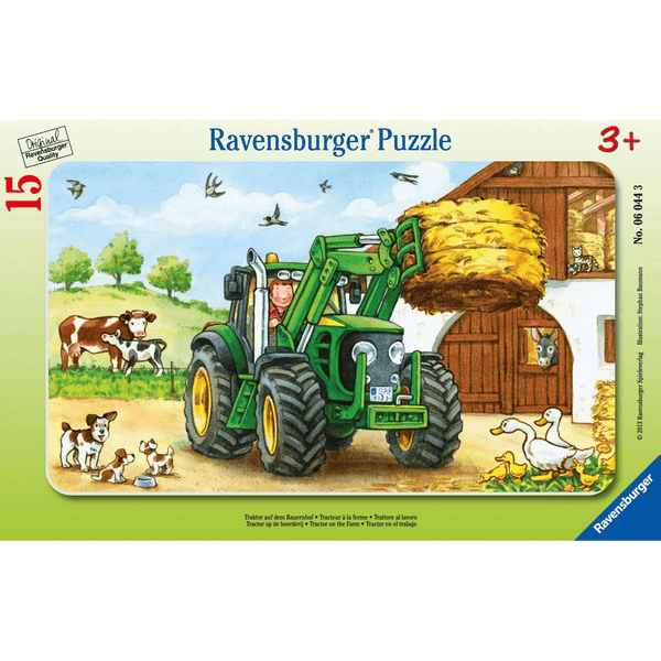 RAVENSBURGER Puzzle w ramce Traktor na farmie 06044