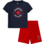 Converse Set T-shirt et short bleu/rouge