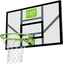 EXIT Galaxy Basket deska do gry w piłkę z obręczą i siatką - zielona/czarna
