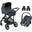 MAXI COSI Essential Pebble Plaza Plus barnvagn Graphite inkl. bilbarnstol S Tonal Graphite och adapter Baby Black 