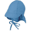 Sterntaler casquette à visière avec protection du cou en velours bleu