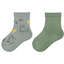 Sterntaler Chaussettes ABS double pack animaux de la forêt vert pierre