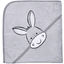 WÖRNER SÜDFROTTIER Osuška s kapucí osel světle šedá 100 x 100 cm 