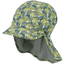 Sterntaler Cappello a punta reversibile con paranuca Foglie verde scuro 
