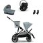 cybex GOLD i-Size Black Gazelle S Taupe Sky Blue barnvagn inkl. Gazelle S Cot Sky Blue liggdel, Cloud G bilbarnstol Moon och Gazelle S adapter