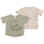 LITTLE  T-shirt dubbelpak Savannah olive green 