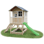 EXIT Maison cabane de jeu enfant avec toboggan Loft 500, bois, naturel
