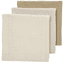 MEYCO Langes en mousseline paquet de 3 Soft Sand /Greige/Taupe 70 x 70 cm