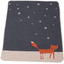 DAVID FUSSENEGGER Couverture bébé renard étoiles gris 70x90 cm