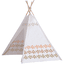 John Original Tipi aus Holz, grau/weiß