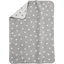 ALVI Babydecke Baumwolle mit Kettelkante Sterne grau