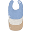 Lässig Bavaglino neonato, 3 pz, blu/grigio chiaro/beige