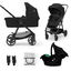 Kinderkraft Carrito de bebé Newly 3 en 1 Mink Pro Classic Black 