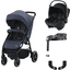 Britax Römer Buggy B-Agile M Navy Ink inklusive Babyschale Baby-Safe Core i-Size Space Black plus Basisstation Core und Adapter 