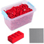Katara Bouwstenen - 520 stuks met doos en grondplaat, rood