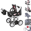 knorr toys® Puppenwagen Ruby - "Panda" schwarz