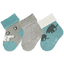Sterntaler Baby sokker 3-pack isbjørn turkis melange
