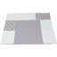 Ullenboom Housse de matelas à langer patchwork menthe/gris 75x85 cm