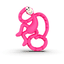 MATCHSTICK MONKEY™ Beißring Affe mini, rosa