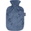 fashy ® Butelka na gorącą wodę 2L z polarowym pokrowcem i haftem, stalowo-niebieska