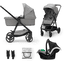 Kinderkraft Carro de bebé Newly 3 en 1 Mink Pro Moonlight Grey