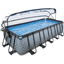 EXIT Stone Bazén 540x250x122cm s krytem a Sand filtrací a tepelným čerpadlem, šedý