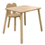Family-SCL Tavolino e sedia Bunny, legno non trattato