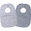 WÖRNER SÜDFROTTIER Bavoir enfant bouton-pression étoiles gris lot de 2