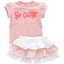 Dirkje 2tlg Set Shirt + Hose Frühling, Sommer weiß rosa