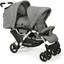 CHIC 4 BABY carro de bebé gemelar DUO Melange grey-white