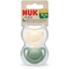 NUK Schnuller For Nature Latex 18-36 Monate grün / creme 2er-Pack