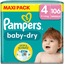 Pampers Pieluszki Baby-Dry, rozmiar 4, 9-14kg, Maxi Pack (1 x 106 pieluszek)