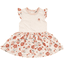 JACKY Sukienka z krótkim rękawem MID SUMMER off- white /różowa wzorzysta