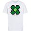 F4NT4STIC T-Shirt Silvester Happy New Year Pixel Kleeblatt weiß