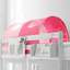 TiCAA Tunnel pour lit superposé/surélevé enfant - rose rose vif Classic 87x100 cm