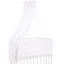 sand babybay®canopy piqué con nastro adatto a tutti i modelli white star mix /berry