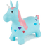 bieco Cavallino gonfiabile per saltellare unicorno azzurro