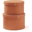 Kids Concept® Boîte de rangement ronde brun, lot de 2