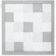 emma & noah Krabbeldecke Patchwork Essential Grau 120 x 120 cm