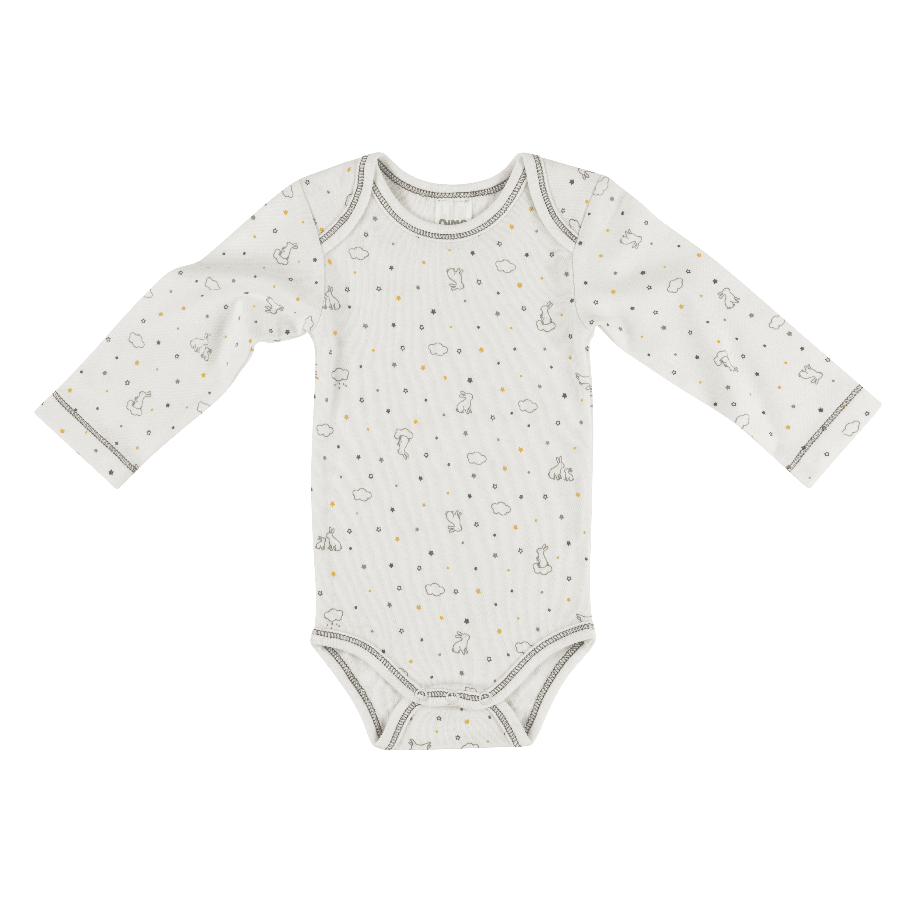 Dimo Tex langarm Body rabbit and stars