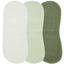 MEYCO Paquete de 3 paños para eructar XL Off white /Soft Green / Forest Green 