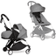 BABYZEN Kinderwagen YOYO2 0+ White mit Neugeborenenaufsatz inkl. Textilset Grey