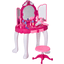 HOMCOM Kinderschminktisch mit Spiegel und Musik rosa, weiß