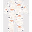 Petit Bateau Pyjama bébé dors-bien sans pieds imprimés coton marshmallow/chaloupe