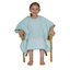 WÖRNER SÜDFROTTIER Poncho de bain enfant mousseline uni menthe/bleu glacier 60x75 cm