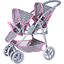 knorr® toys Milo tvillingedukkevogn - Star grey