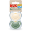 NUK Fopspeen Voor Nature Latex 6-18 maanden groen/crème 2-pack