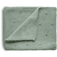 mushie Pointelle Sage Melange Stickad filt 80 x 100 cm