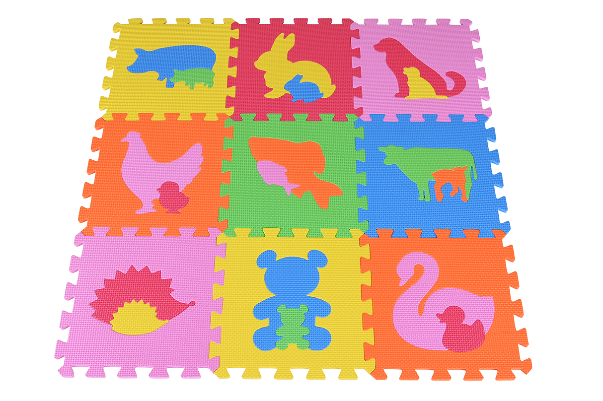 knorr toys® Puzzelmatten dieren, 9 stuks