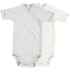 Alvi ® Kortærmet bodysuit 2-pack grå + hvid
